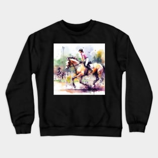 Young girl equestrian riding Crewneck Sweatshirt